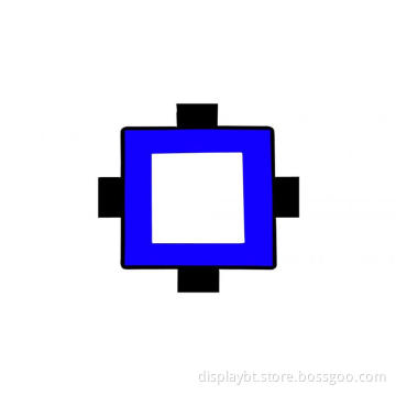 Blue Square Edge LED Backlight with through-hole in the middle